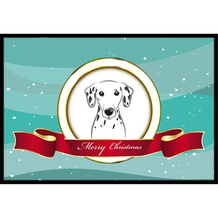 Carolines Treasures Dalmatian Merry Christmas Indoor and Outdoor Mat- 18 x 27 in. BB1520MAT